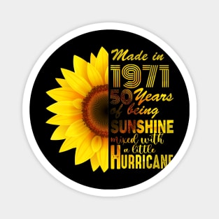 50th Birthday Sunflower Gift Idea Magnet